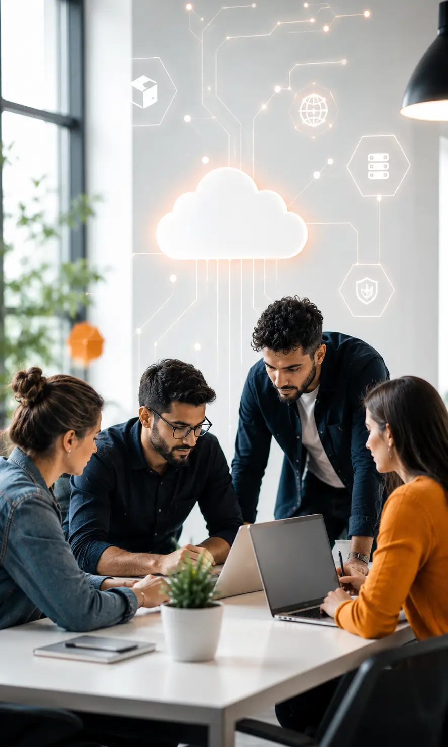 Wappnet software development team collaborating in office