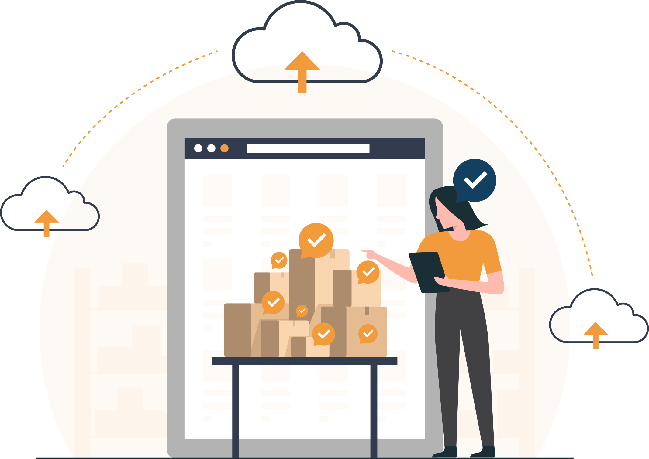 Illustration of logistics software solutions