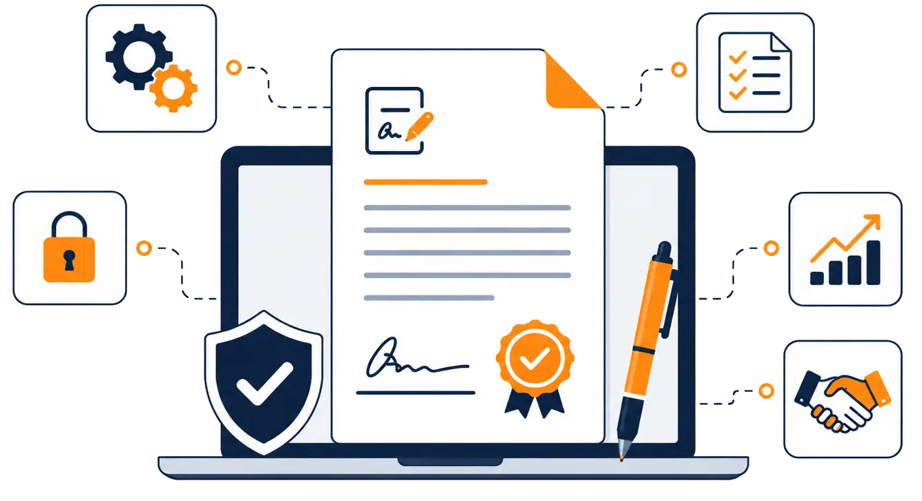 Zoho Contracts Implementation and Consulting Services banner illustration