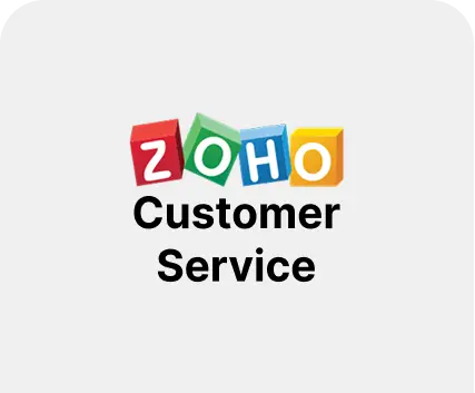Zoho Customer Service platform interface illustration